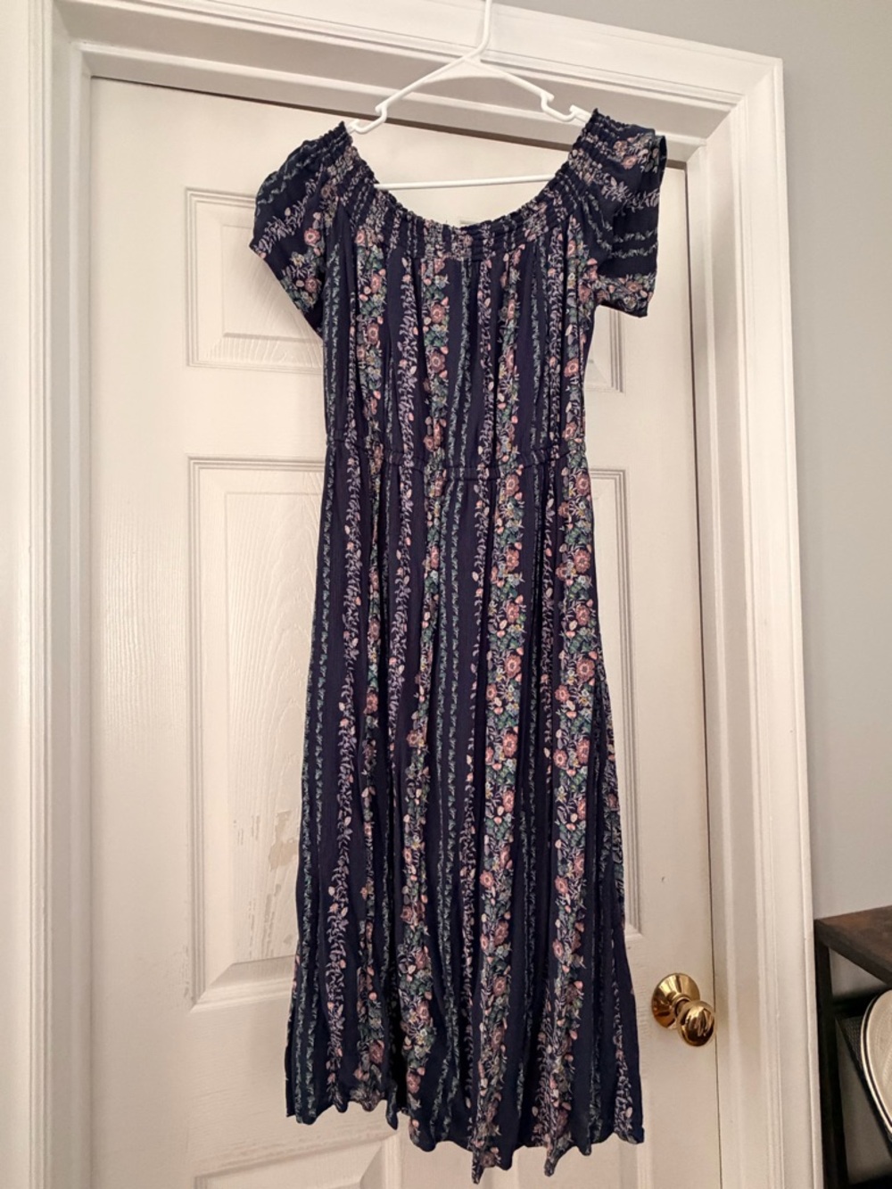 Old Navy Navy Floral Midi Dress
